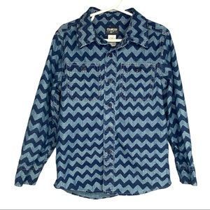OshKosh Boys Chevron Denim Button-up Shirt